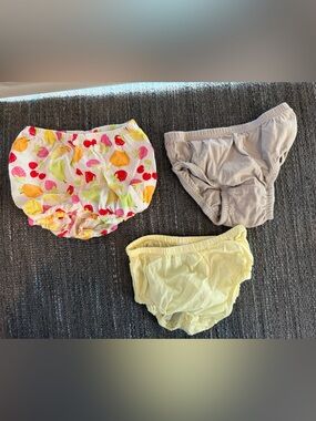 Fruit Print & Solid Yellow & Gray Toddler Diaper Covers